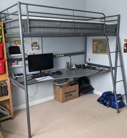 Photo of free IKEA high sleeper & desk Svärta (Benson OX10) #1