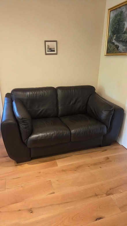 Photo of free Brown leather 2 seater (Lower Street NR11) #1