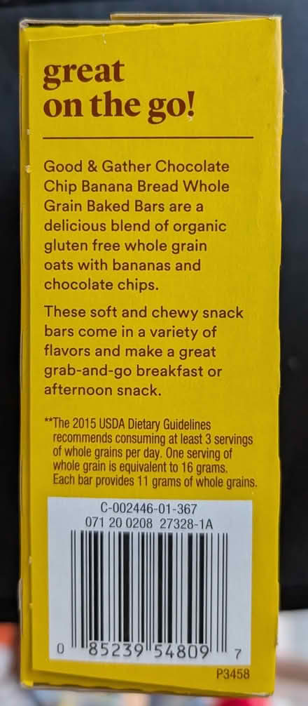 Photo of free Choc Chip Banana Bread snack bars (Santa Clara near Great America) #3