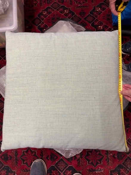 Photo of free Large cushions in eau-de-nil covers (Woofferton SY8) #1