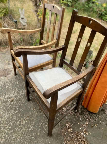 Photo of free Pair of Vintage Wooden Armchairs for upcycle (Northwood HA4) #2