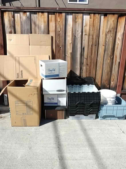 Photo of free sturdy boxes, bins, bankers'boxes (Off Bernardo and El Camino) #1