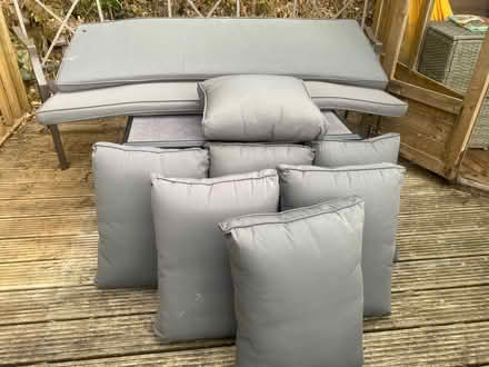 Photo of free Grey cushions from patio set. (Trennick TR1) #1