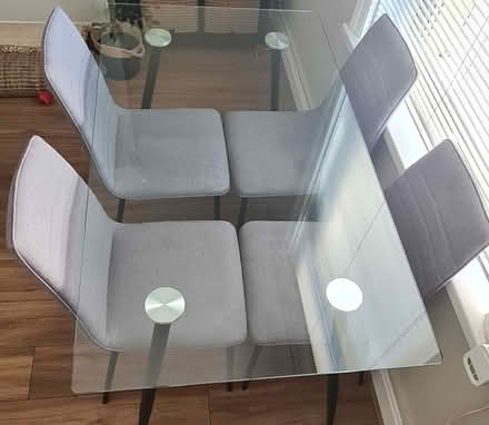 Photo of free Glass Dining Table & 4 Chairs (Pontypool NP4) #2