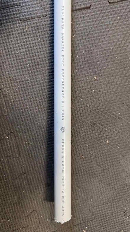 Photo of free 2.4m 22mm white plastic water pipe (Barkham RG41) #1