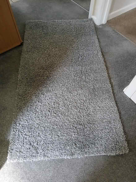 Photo of free Tesco grey teddy rug (Wallisdown BH12) #1