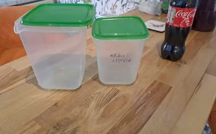 Photo of free 2 tubs for rice/pasta etc (Bramley, Hants RG26) #1