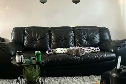 Photo of free 3 seaters leather sofa (LE2 4qd) #1