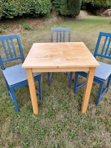 Photo of free Square table & 3 chairs (Mariansleigh EX36) #3