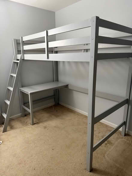 Photo of free Twin loft bed with small desk (Columbia Hickory Ridge) #1