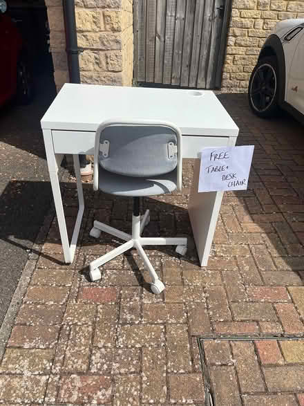 Photo of free Child's desk and chair (Brigstock NN14) #1