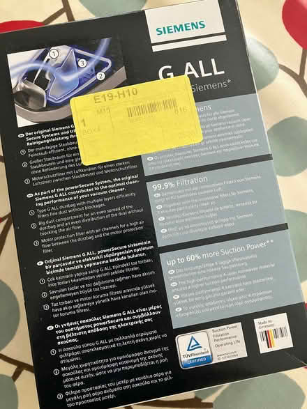 Photo of free Vacuum bags for Siemens hoovers (Bear Flat BA2) #2