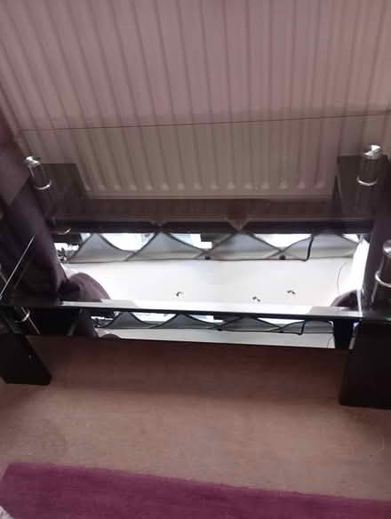 Photo of free Black & chrome glass coffee table (Weymouth DT4) #2
