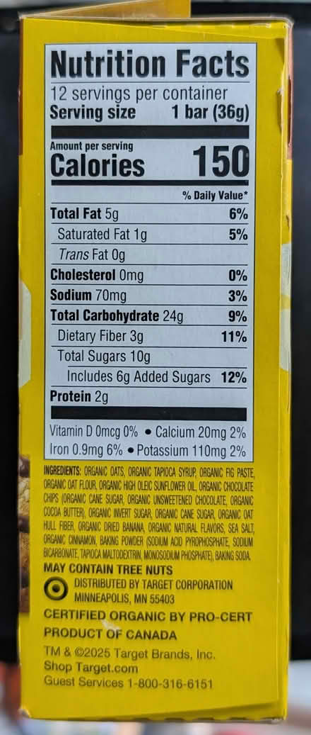Photo of free Choc Chip Banana Bread snack bars (Santa Clara near Great America) #4