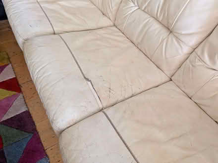 Photo of free White sofas - one 2 seater, one 3 seater (Five Ways SW19) #2