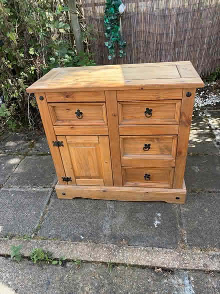Photo of free Dressing Table, Chest of drawers x2, wooden chair. (Lamonby CA11) #1