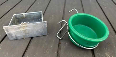 Photo of free Metal and Plastic Pet Feeder Set (Redwood City) #1