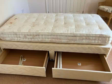 Photo of free RELYON Single divan bed with 2 drawers in base (Weston Park BA1) #3