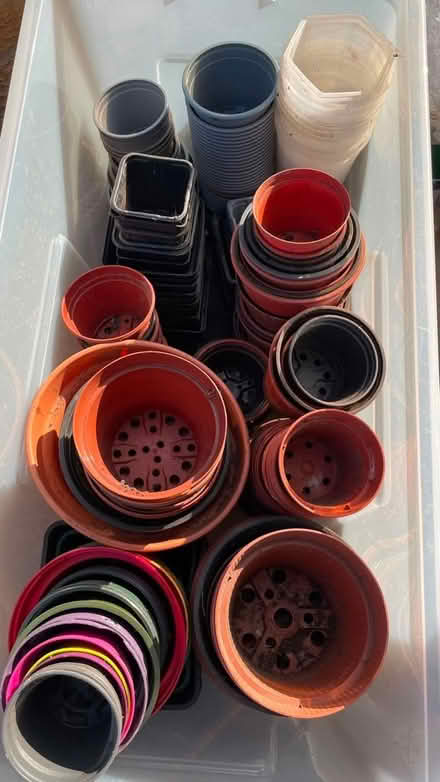Photo of free Multiple plastic plant pots all sizes (Meanwood LS6) #1