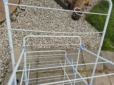 Photo of free Folding Drying Rack white and blue (Swanston EH10 7H) #3