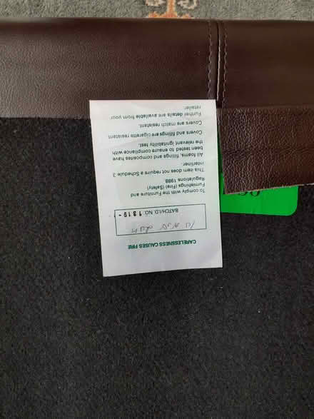 Photo of free Brown Leather Settee (Norton DY8) #1