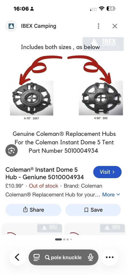 Photo of free Coleman Instant Tourer pop up Outdoor 5 person Dome Tent (Tulse Hill SW2) #2