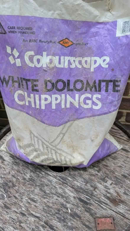 Photo of free Bag of white dolomite marble chippings at least 5kg (Gorse Hill GU22) #2