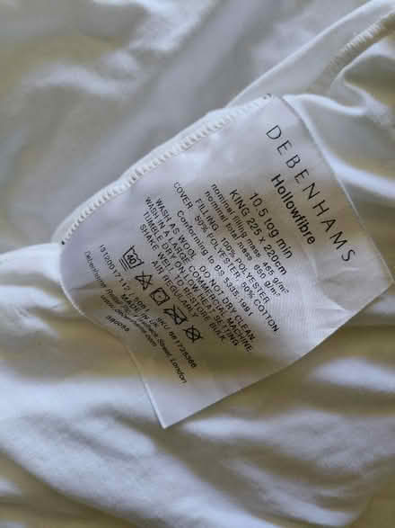 Photo of free King size 10.5 tog duvet (Alcester Lanes End B14) #2