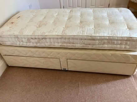 Photo of free RELYON Single divan bed with 2 drawers in base (Weston Park BA1) #1