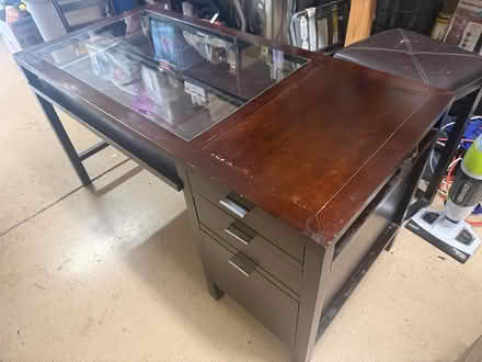 Photo of free Wood/glass desk (Woodland Spring Lake area) #1