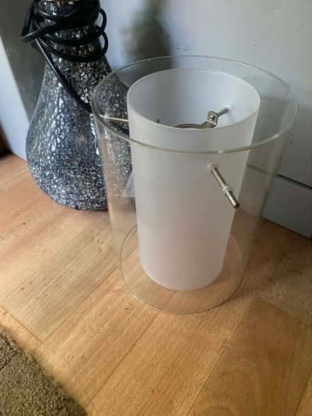 Photo of free silver lamp base and shade (Moor Allerton LS17) #1