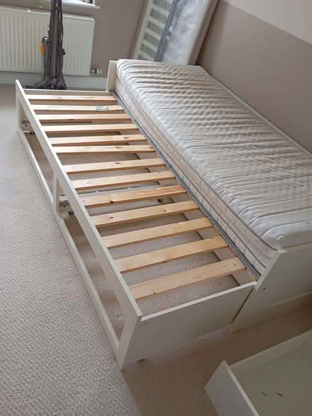 Photo of free IKEA single bed extends to double with storage (Saltney CH4) #3