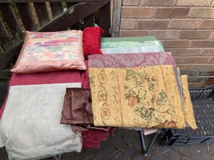 Photo of free Fabric offcuts and a cushion (Cubbington CV32) #2