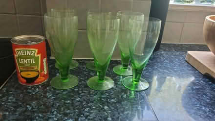 Photo of free 6 green glasses (Stevenage, Great Ashby, SG1) #2