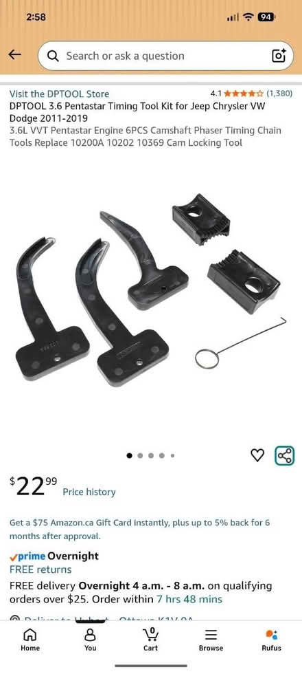 Photo of free Cam shaft timing tool kit (Hunt Club and McCarthy) #2