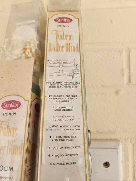 Photo of free 2 brand new fabric roller blinds ( Sunflex) (Telscombe Cliffs BN10) #2