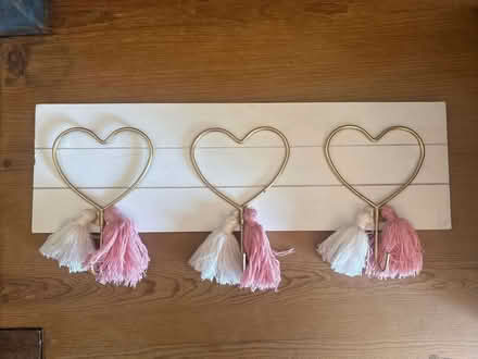 Photo of free White/pink wood key hook/dorm decor (Providence Subdivision, Elgin) #1
