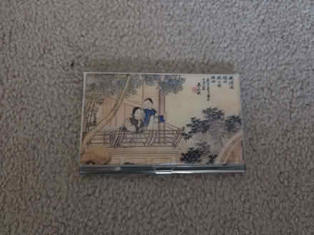 Photo of free Business card holder (metal, with painted design) (Tunbridge Wells N. TN4) #1