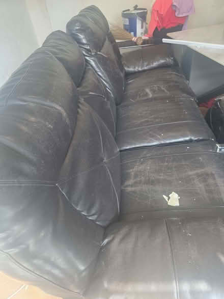 Photo of free 3 seater black sofa x 2pcs (Foots Cray DA14) #1