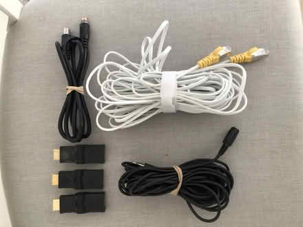 Photo of free Assorted cables, audio, ethernet, TV, HDMI connectors (Twyford RG10) #1