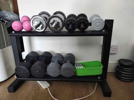 Photo of free weights and stand (Heaton Mersey SK4) #1
