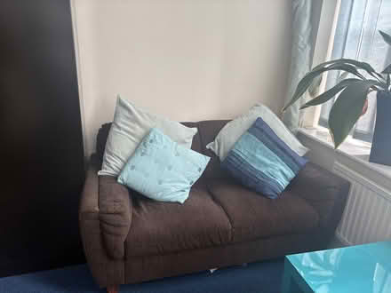Photo of free 2 x brown cord 2 seater sofas (city centre LS1) #2
