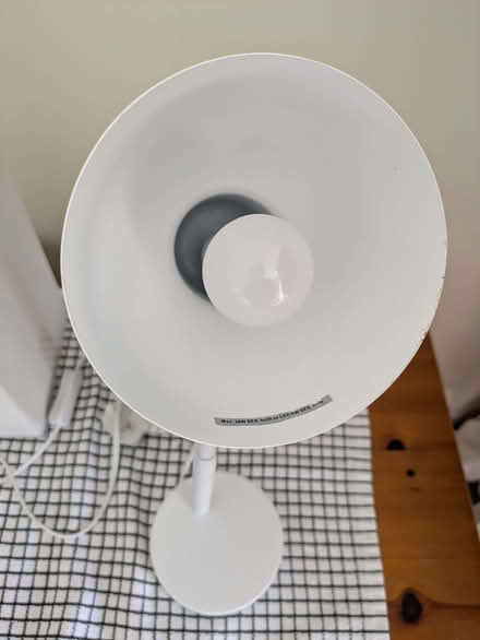 Photo of free Habitat White Desk lamp with led bulb. (Galashiels TD1) #4