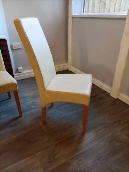 Photo of free Cream Leather Effect Dining Chairs (Pinxton NG16) #2