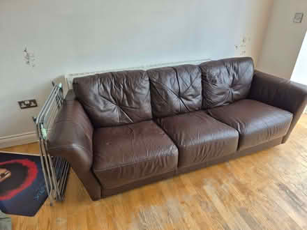 Photo of free Leather sofa and TV unit (Kingsley Park NN2) #1