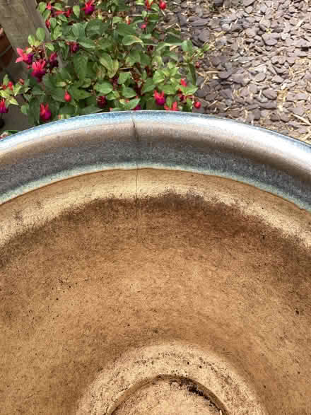 Photo of free Light blue glazed ceramic garden pot (Dartford DA1) #3