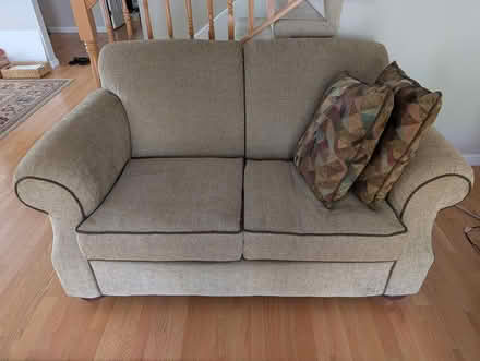 Photo of free beautiful couch & loveseat beige/br (Milpitas off of Piedmont Road) #2