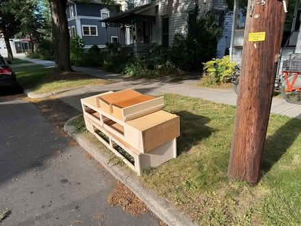 Photo of free Wooden drawer box bed frame (Downtown Iithaca) #2
