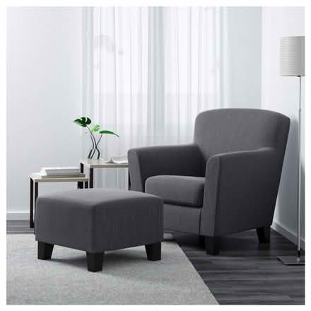 Photo of free IKEA Elenas armchair in grey (KT3 New Malden) #2