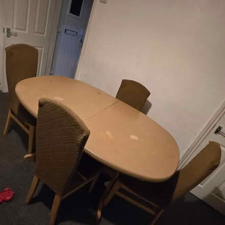 Photo of free Dining table with 4 chairs (Sheffield S9 Darnall) #1